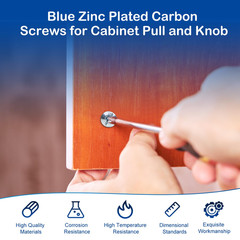 25Pcs Knob Pull Machine Screws, 8-32 X 1-1/2″ Cabinet Door and Drawer Handle Scr