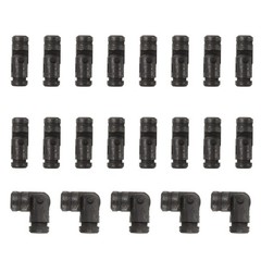 uxcell 20Pcs Invisible Barrel Hinges, 5x15mm Brass Concealed 5x15mm, Black