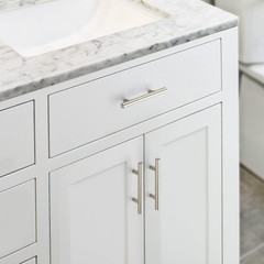 JOY DECOR 30 Pack 5 Inch Cabinet 3” Hole Center, Brushed Nickel T-Shaped