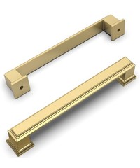 Amerdeco Brushed Gold Cabinet Pulls, 15 Pack, Zinc, 5.8 inches