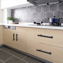 LOT Kitchen Cabinet Handles Pulls Matte Black Stainless Steel Drawer T Bar Pulls