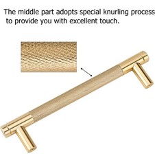 Rergy Cabinet Handles Knurled Drawer Pulls 10 Pack Champagne & Rose Gold (8d)