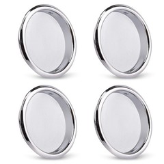HOMOTEK 4~Pack Chrome Closet Door Finger Pulls, 2~1/16 In, Snap~In