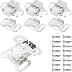 4PCS Roller Catch Latch Cabinet Door Spring Loaded Furniture Hardware Silver