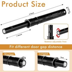 Lounsweer 50 Pack Magnetic Push Latches for Cabinet Door Long Long, Black