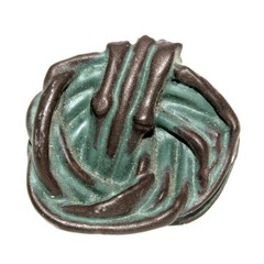 Anne at Home Nature Cottage Vine 1 1/2″ Knob Rust with Verde Wash 223-934