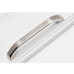 Brushed Nickel Cabinet Handles 10 Pack Kitchen Pulls 2-1/2 Hole Centers Euro