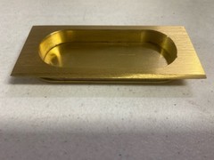 Deltana FP4134U4 Flush Pull, Large, 3-7/8″ x 1-5/8″ x 3/8″ in Brushed Brass