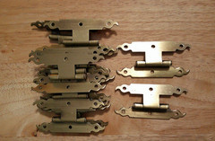 “BOX OF 50″ NEW Antique English 3/8” Offset Surface Cabinet Hinges, 25 Pair