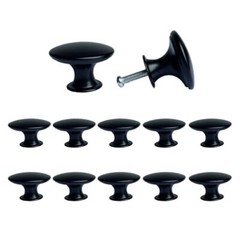 Knobs for Chest of Drawers, 12 Pack Vintage Kitchen Cabinet Pulls Round Black