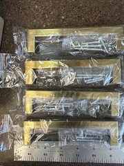Lot of 3 Hardware Drawer/Cabinet Pulls Gold Color Brand New – Matte