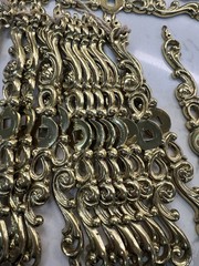 15 Brass Hardware BRASS cabinet Pulls ESCUTCHEONS EXCELLENT CONDITION SET OF 15