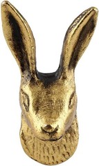 Pack of 6 Kids Dresser Knobs – Gold Aluminum Decorative Bunny Knobs 2″L x 1.25″W