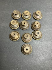 Vintage Brass Capped Cabinet Knob/Drawer Pulls w/ Screws 1.25” Set Of 10