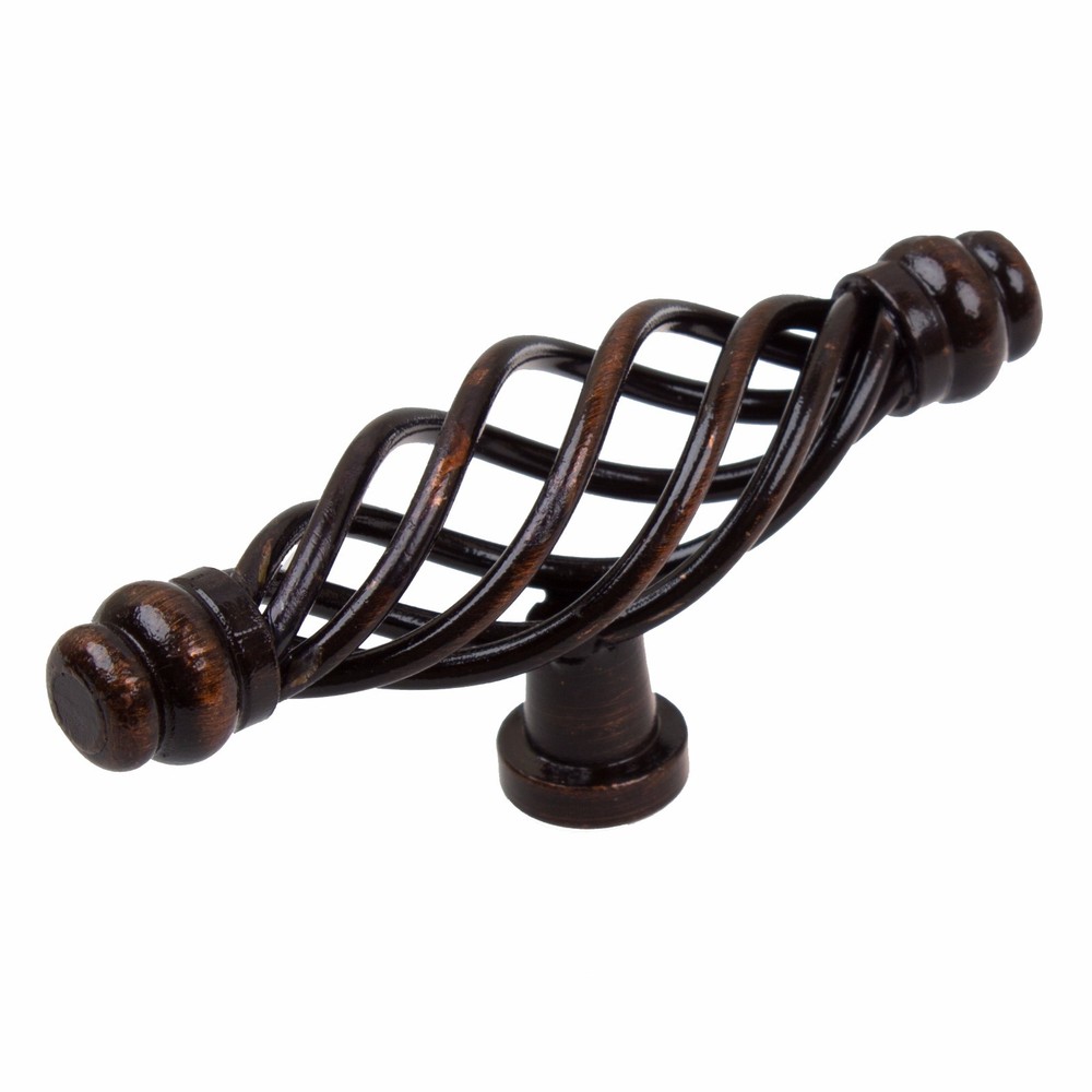 GlideRite 3-1/4″ Double Birdcage Cabinet T-Knob Rustic Bronze 3802-82-ORB-1