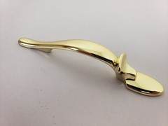 Lot 23 Amerock BP76271-3 Bright Brass Mock Latch 3″cc Cabinet Arch Pitcher Pull