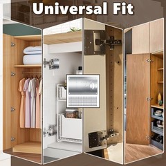 20PCS Cabinet Hinge Repair Plate Kit, Stainless Steel Plate, Silver