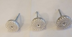 shabby chic honeycomb Drawer Pull Lot Of 3