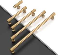 10 Pack 5″ 128mm Champagne Bronze Knurled Kitchen Cabinet Handles