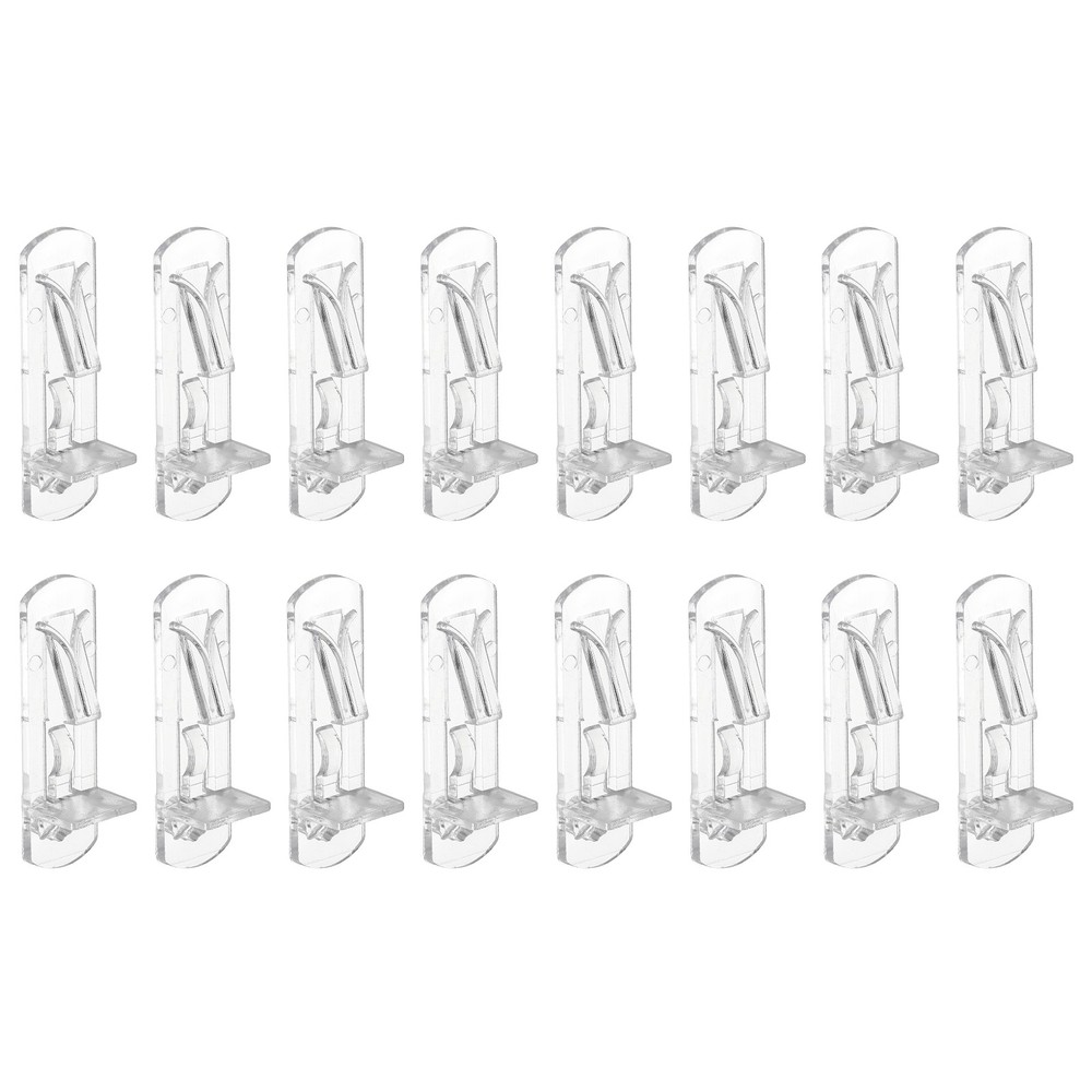 16Pcs Clear Plastic Locking Shelf Pins Fits 7.9mm Peg Hole 16mm Thick]