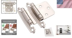 Brushed Nickel Self-Closing Cabinet Hinges 10 Pack – Upgrade Your Kitchen Style