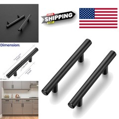 Durable 5 Inch Bar Pulls Matte Black Stainless Steel Cabinet Handles 30 Count