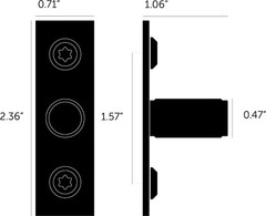 Buster + Punch UFK-024025 Linear Pack of (2) – 13/16″ Luxury – Black