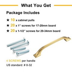10 Pack Brushed Gold Cabinet Pulls 3 Inch Gold Cabinet Handles Gold Hardware …