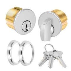 Commercial Mortise Lock Cylinder, 1″, for Adams Rite, Kawneer, Oval Silver