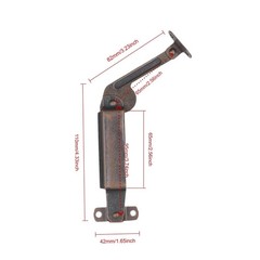 1 Pair of Self-Balancing Lid Support Hinges, Left & Right, Dark Bronze Tone w…