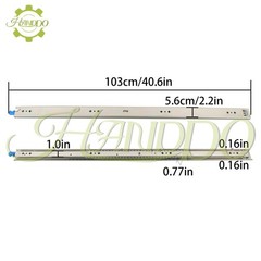 1Pair Heavy Duty Drawer Slides 40 Inch 250 lb Load Capacity Side Mount Extension