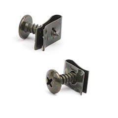 200Pcs Automotive U Tape Clip Fastener Self-tapping Screw+U Tape Clips 200PCS