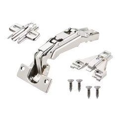 Wide Angle Full Overlay Nickel 165° Hinge Set (2 Pieces)