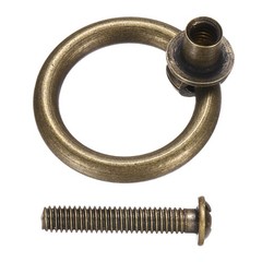6Pcs 0.98 Inch Brass Drawer Pulls and Knobs Cupboard with Screws Bronze