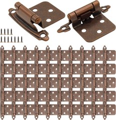 1/2 Inch Overlay Cabinet Hinges, Antique 50 Pack(25 Pairs), Copper