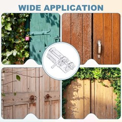 Clear Door Latch, (Transparent), Hinge Buckle Lock with Hardware Screw Pin