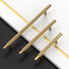 Champagne Bronze Knurled Cabinet Handles – 10 Pack, 3.75 Inch Pulls