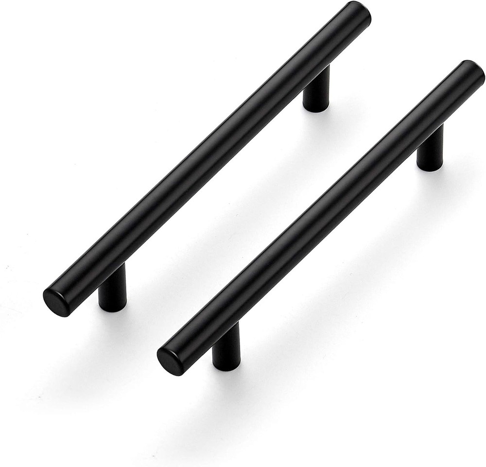 Matte Black Stainless Steel Cabinet Handles 7.38″ – 10 Pack, Easy Install