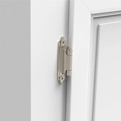 3/8″ Inset Hinges for Face Frame Kitchen Cabinet Door Satin Nickel Self Closing