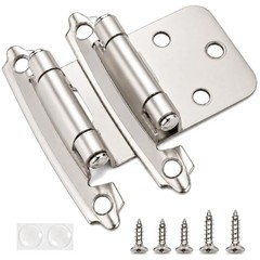 Self Closing Cabinet Hinges – 50 Pack Brushed Nickel