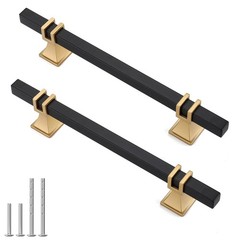 10 Pack 5 Inch Black and Gold Cabinet Pulls Black and Gold Cabinet Handles Ki…