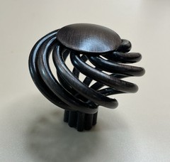 Gliderite 1.5” Twisted Birdcage Cabinet Knobs, Rustic Bronze, Lot-4, 1.5” Screw