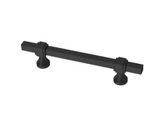 Liberty P44380C-FB 1 3/8″ – 6 5/16″ Stepped Square Adjustable Cabinet Pull Black