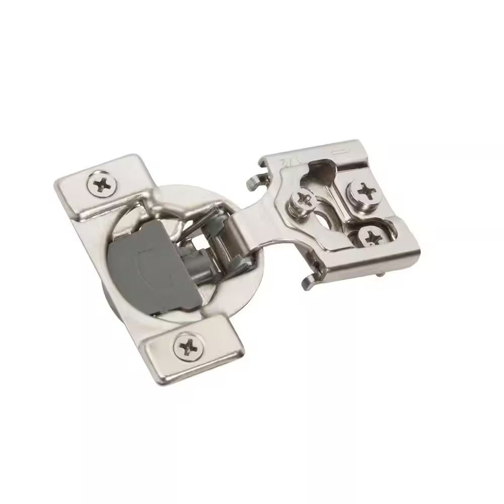 2-Pack Nickel 1/2 Inch 13Mm Overlay Face Frame Soft Close Concealed Cabinet Hing