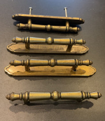 4 Amerock Hollywood Regency style Cabinet Drawer Pulls Screws 3 Back Plates