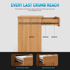 Soft Close Drawer Slides 20 Inch Full Extension Side Mount Black 1 Pair