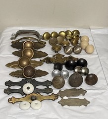 Vintage Cabinet Knobs Drawer Pulls Lot of 40 Mixed Rustic Antique Hardware