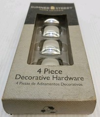 NEW Sumner Street 4-piece decorative hardware 1 ¼” Knob Satin Nickel {142}
