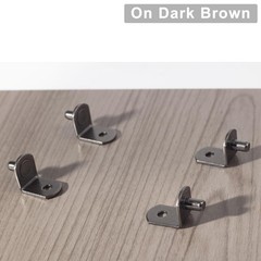 5mm Shelf Pegs L-Shaped Cabinet Support Pins Bracket Style Clips for Bookcase Ki