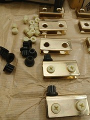 NOS 50 Pairs- BRASS Glass Door Hinges futaba Hinge , steel